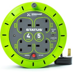 13A 4 Socket Extension Reel  with 5M Cord 