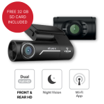 Atlas X - 2 Chanel Front & Rear Camera - 1080P Wifi Mobile View - Built in G sensor - Hardwire Loom