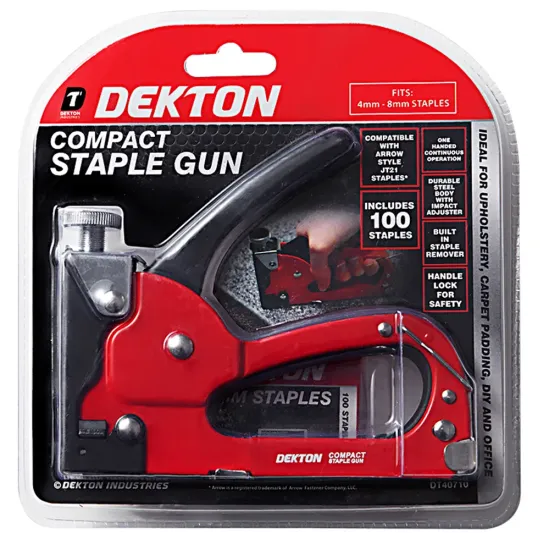 Compact Stapler Gun with 100 Staples Included - DEKTON