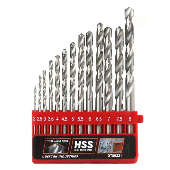 DEKTON 2mm - 8mm HSS Drill Bit set - 13Pc SET DEKTON 2mm - 8mm HSS Drill Bit set - 13Pc SET