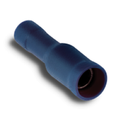 Female Socket Terminals Size: 4mm, Colour: Blue, Pack Size: 100