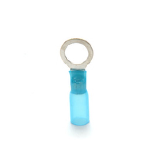 Heatshrink Ring Terminals Size: 8.4mm, Colour: Blue, Pack Size: 100 image