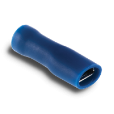 Insulated Female Spade Terminals Size: 6.3mm, Colour: Blue, Pack Size: 100