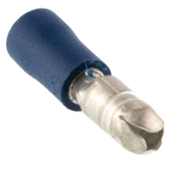 Male Bullet Terminals Size: 4mm, Colour: Blue, Pack Size: 100 Auto Electrical Consumables & Supplies image