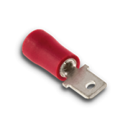 Male Spade Terninals Size: 4.8mm, Colour: Blue, Pack Size: 100