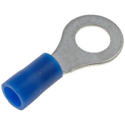 Ring Terminals Size: 5.3mm, Colour: Blue, Pack Size: 100