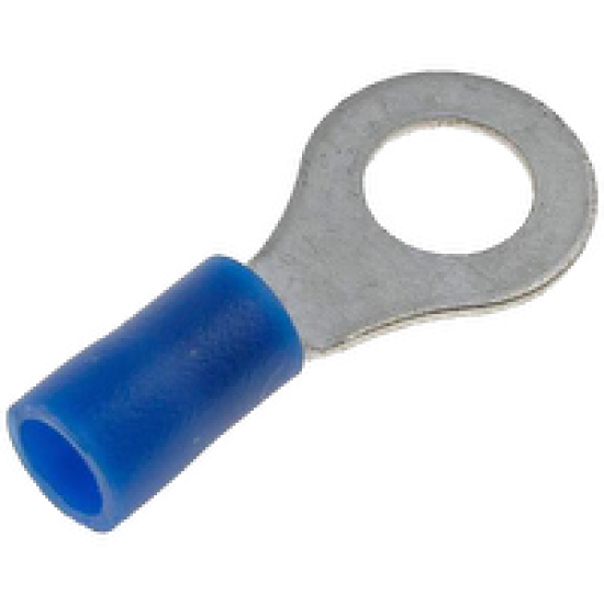 Ring Terminals Size: 5.3mm, Colour: Blue, Pack Size: 100 image