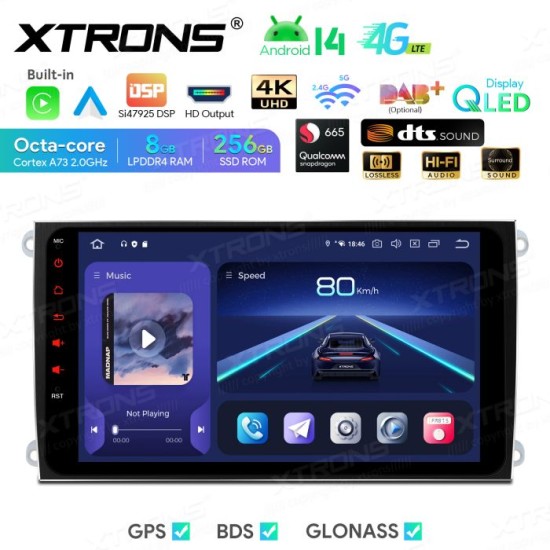 9" Android Qualcomm6125 Car Stereo 8+128 Digital Amplifier DTS Fiber output coaxial output Built-in DSP CP AA 4G LTE for Porsche Cayenne Xtrons image