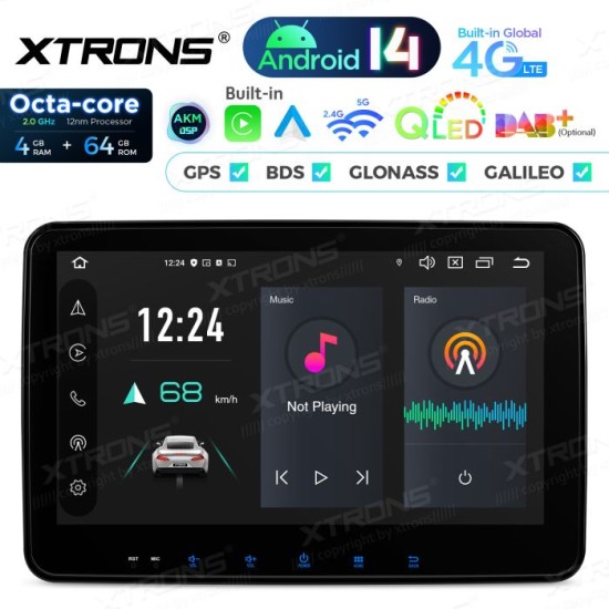 Showing image for Universal Double DIN 10.1'' Android Car Stereo 4+64 built-in 4G CP AA AKM DSP 3 USB 6762 Universal Double DIN 10.1'' Android Car Stereo 4+64 built-in 4G CP AA AKM DSP 3 USB 6762 Xtrons image