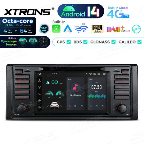Showing image for Upgrade 7'' Android 14 Car Stereo for BMW E39 Octa Core 4+64 Built-in AKM DSP,CP,AA 4G, gyroscope, compass Upgrade 7'' Android 14 Car Stereo for BMW E39 Octa Core 4+64 Built-in AKM DSP,CP,AA 4G, gyroscope, compass Xtrons image
