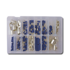Description Female spade terminals 2.8/4.8/6.3 Fully insulated female spade terminals 6.3mm Male piggy back terminals 6.3mm Male blade terminals 6.3mm Male bullet terminals 4.mm Female receptacle connectors Standard butt connectors Ring terminals 3.7/5.3/